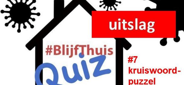 Uitslag thuisquiz #7: kruiswoordpuzzel en tussenstand klassement